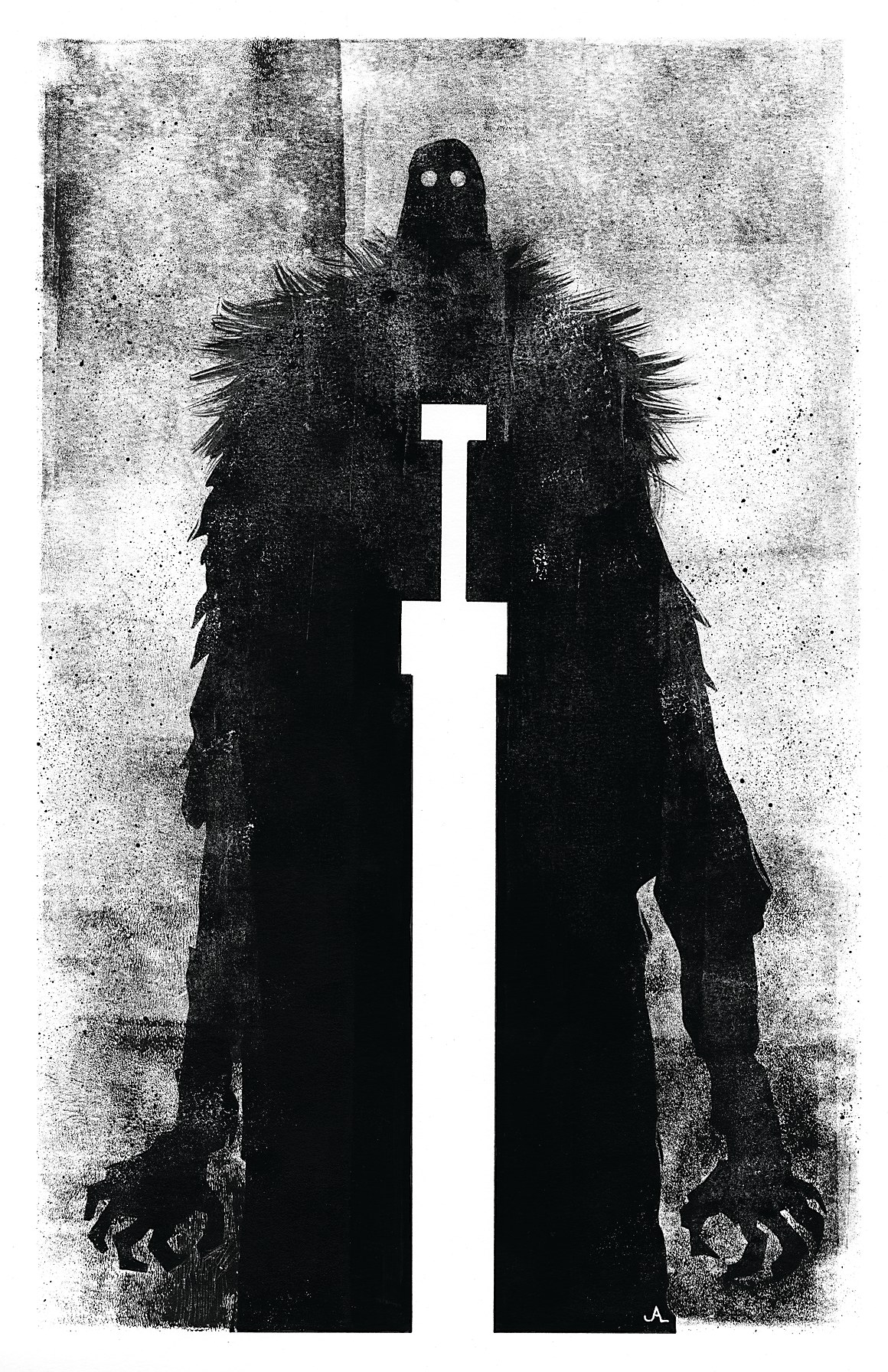 Drawing of a man with a sword on the ground, titled Sod, the Changeling and drawn by Blow-Dart Kvolka.
